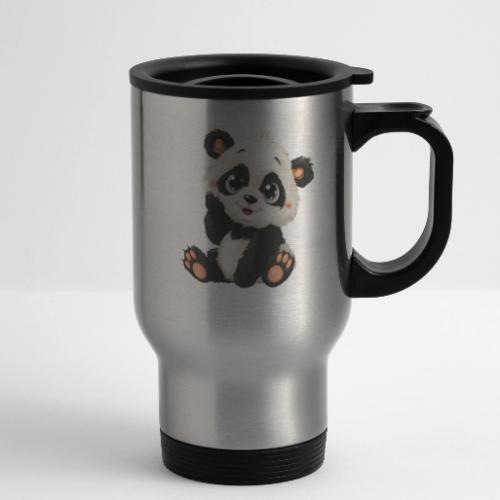 Blushing Baby Panda - 14 oz Travel Mug with Handle