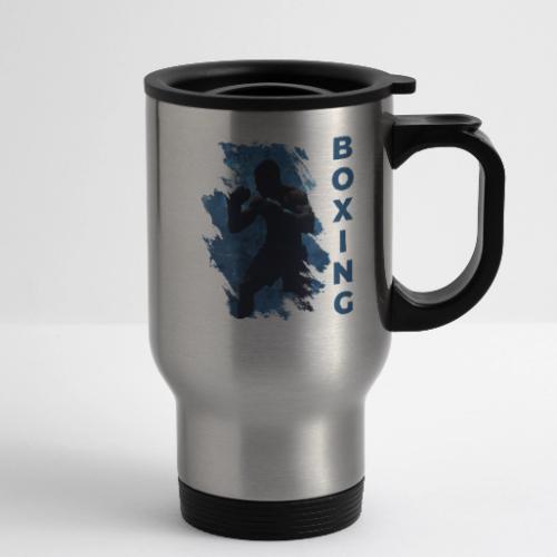 Boxing Style - 14 oz Travel Mug with Handle