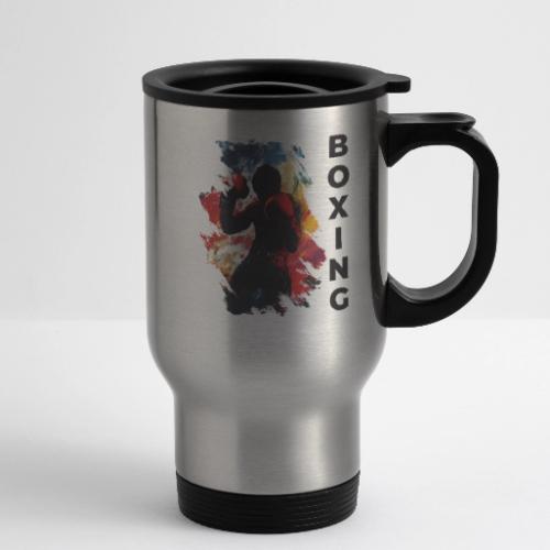 Boxing Drive - 14 oz Travel Mug with Handle