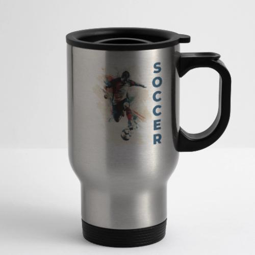 Soccer Power Move - 14 oz Travel Mug with Handle