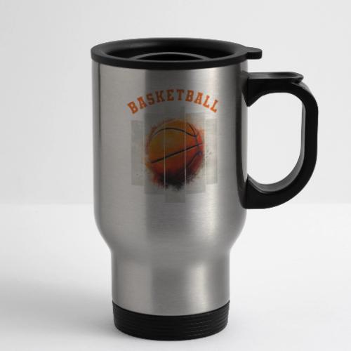 Basketball Element - 14 oz Travel Mug with Handle