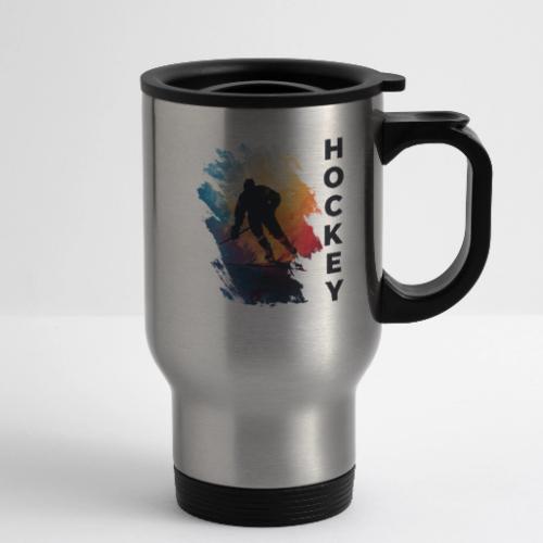 Hockey Moves - 14 oz Travel Mug with Handle
