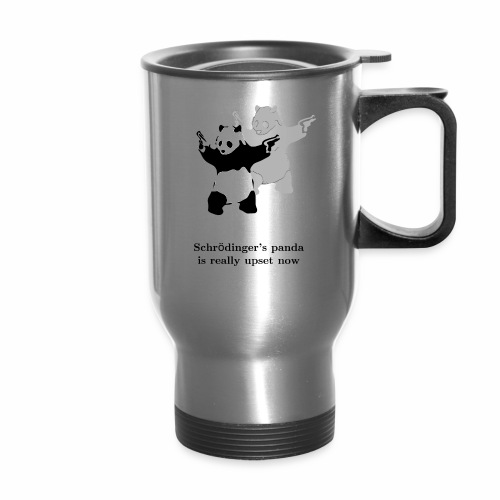 Schrödinger's panda is really upset now - Travel Mug with Handle