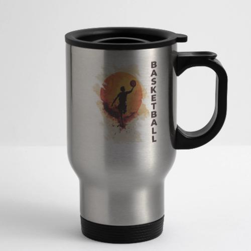 Basketball Stride - 14 oz Travel Mug with Handle
