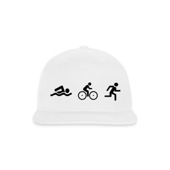 Triathlon - Snapback Baseball Cap - white - Front