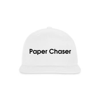 paper chaser - Snapback Baseball Cap - white - Front