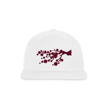 Cherry Blossom branch - Snapback Baseball Cap - white - Front