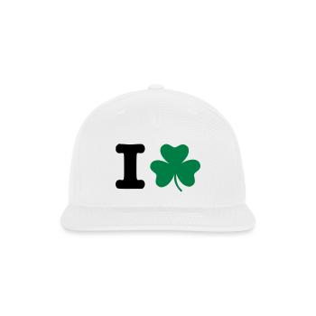 Shamrock - Snapback Baseball Cap - white - Front