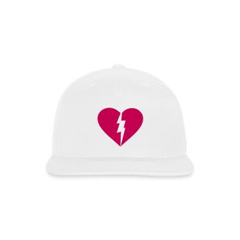 Broken Heart - Snapback Baseball Cap - white - Front