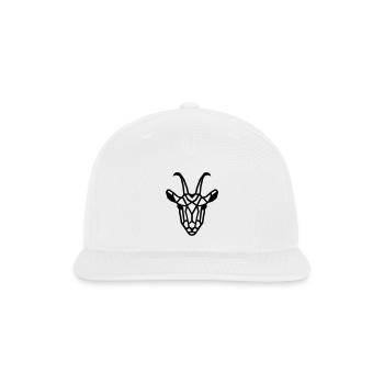 Goat Geo-Chic: Unconventional Designs for Trend - Snapback Baseball Cap - white - Front