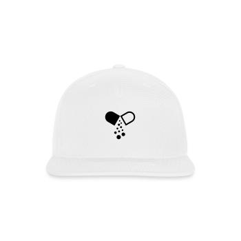 pill drug medicine - Snapback Baseball Cap - white - Front