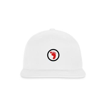 Foot Logo (2c) - Snapback Baseball Cap - white - Front