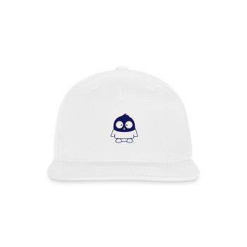 Cute Penguin in a Shirt Fun Baby Child Toddler Shy - Snapback Baseball Cap - white - Front