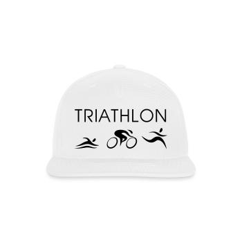 Triathlon - Snapback Baseball Cap - white - Front
