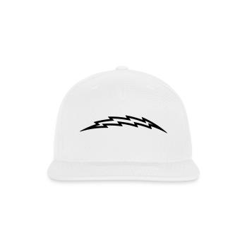 Lightning Bolt - Snapback Baseball Cap - white - Front