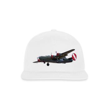 Bomber B-24 Liberator - Snapback Baseball Cap - white - Front
