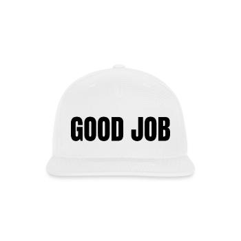 GOOD JOB - Snapback Baseball Cap - white - Front