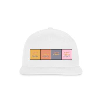 Cozy Comfy Quad Panels - Snapback Baseball Cap - white - Front