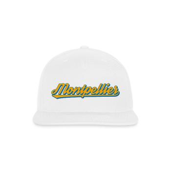 Montpellier Retro Script City Design - Snapback Baseball Cap - white - Front