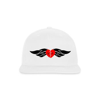 Heart broken - Snapback Baseball Cap - white - Front
