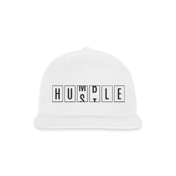 Hustle, Humble. - Snapback Baseball Cap - white - Front