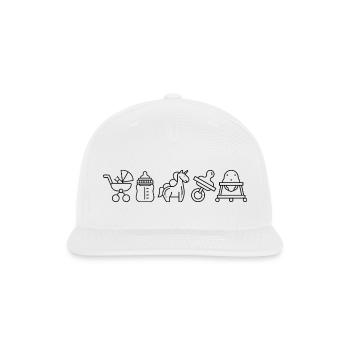 Design image missing - Snapback Baseball Cap - white - Front