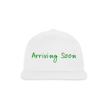 Arriving Soon - Snapback Baseball Cap - white - Front