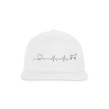 Please upload design - Snapback Baseball Cap - white - Front