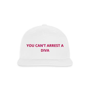 Diva Can't Be Arrested Neon - Snapback Baseball Cap - white - Front