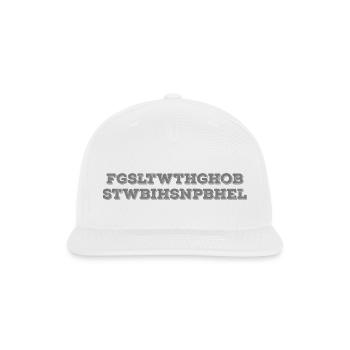 Fgsltwthghob stwbihsnpbhel bible - Casquette de baseball Snapback - blanc - Devant