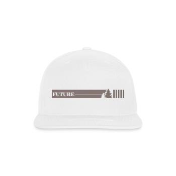 Future Forest Line Art - Snapback Baseball Cap - white - Front