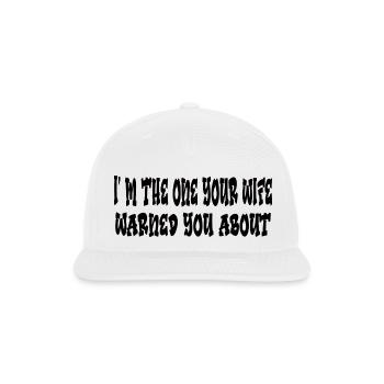 Wife - Snapback Baseball Cap - white - Front