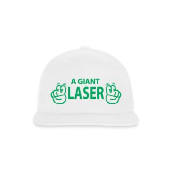 Giant Laser - Snapback Baseball Cap - white - Front