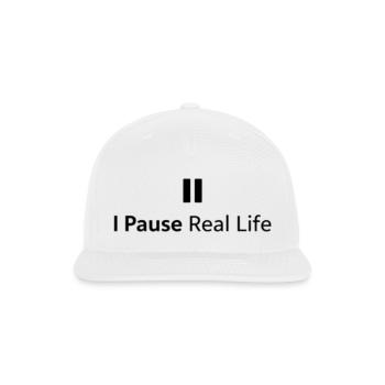 [Design image required] - Snapback Baseball Cap - white - Front