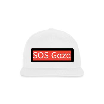SOS Gaza - Snapback Baseball Cap - white - Front