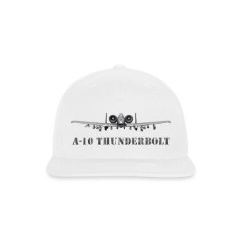 A10 Thunderbolt Frontline Print - Snapback Baseball Cap - white - Front