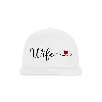 Wife - Snapback Baseball Cap - white - Front
