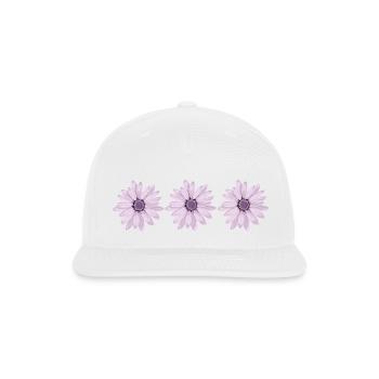 Flowers violet - Snapback Baseball Cap - white - Front