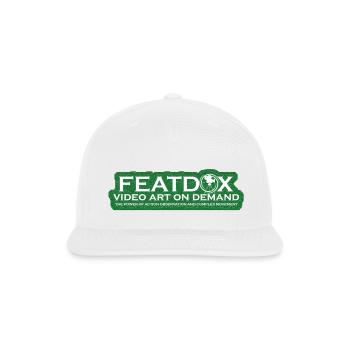 Featdox Grouted Green White Logo - Snapback Baseball Cap - white - Front