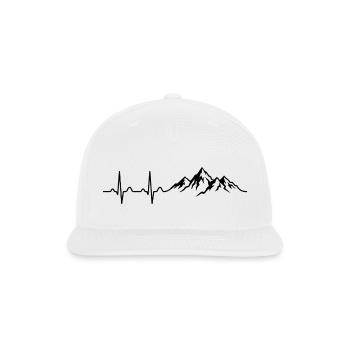 Heartbeat of the Mountains - Snapback Baseball Cap - white - Front