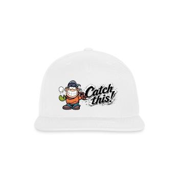 Catch This Splashy Grin - Snapback Baseball Cap - white - Front
