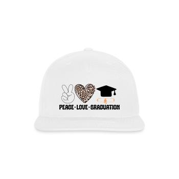 Peace Love Graduation - Snapback Baseball Cap - white - Front