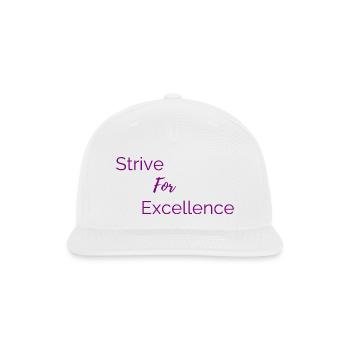 Strive for Excellence Purple - Snapback Baseball Cap - white - Front