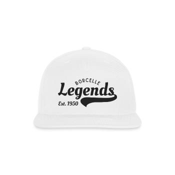 Borcelle Legends Vintage Script - Snapback Baseball Cap - white - Front