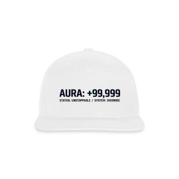 Aura Neon Glitch +99,999 - Snapback Baseball Cap - white - Front