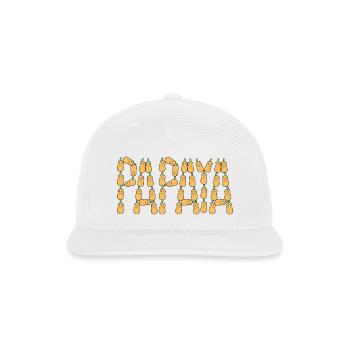 Papaya typography - Snapback Baseball Cap - white - Front