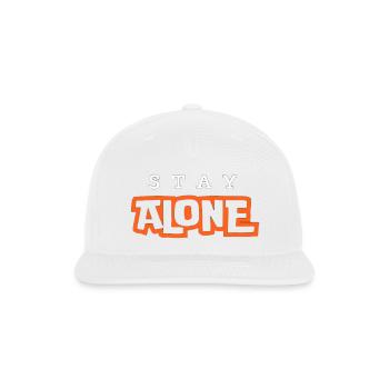 Black White Thypography - Snapback Baseball Cap - white - Front