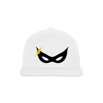 Lightning Bolt Graphic - Snapback Baseball Cap - white - Front