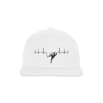 Pulse Kick silhouette - Snapback Baseball Cap - white - Front