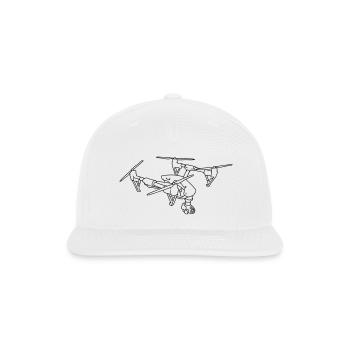 Drone (UAS) - Snapback Baseball Cap - white - Front